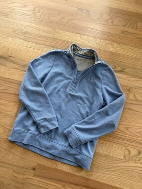 Vineyard Vines Sky Blue Quarter-Zip Sweater